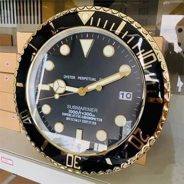 源頭工廠直銷 R L X 水鬼 GMT SEA 迪通拿系列14寸金屬外殼表掛鐘
