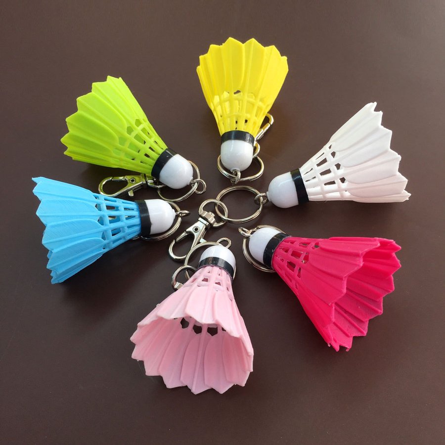 バドミントン キーチェーン スポーツ用品 ギフト 黄色 ボール ミニバドミントン ジュエリー キーホルダー かわいい アクセサリー