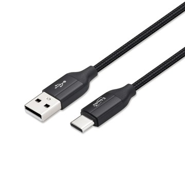 E-books XA12 Type C 高速QC3.0充電傳輸線 充電線1M-黑