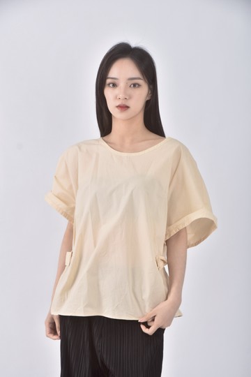 (M) bimba y lola質感杏色短袖上衣