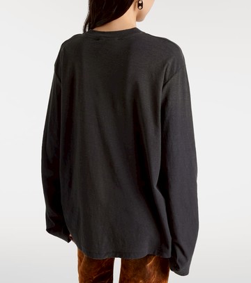 Acne Studios Logo cotton and hemp jersey top