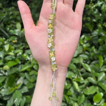 🔥熱賣🔥花藤材料包清新手工編織diy手鍊橄欖手串手繩材料女生禮物情侶diy  精美飾品 手工裝飾物材料包