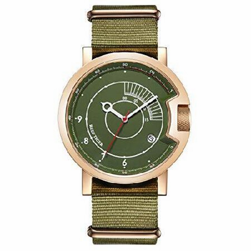 REEF TIGER 自動巻き時計 ゴールド/ブラウン REEF TIGER 自動巻き時計 ゴールド/ブラウン