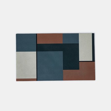 伊登刮泥橡膠踏墊45x76cm 簡約色塊