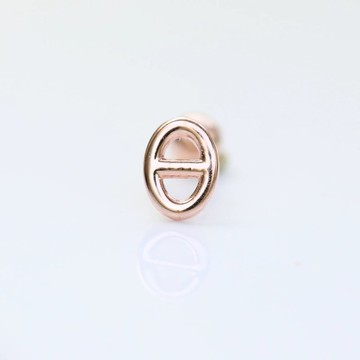 14K 14K 豬鼻鎖珠耳環 (單個) 耳骨 耳窩 不退色