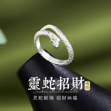 🙏🏻紫南宮過爐 開光🙏🏻2026年馬年-本命年蛇戒指 情侶對戒 指環 情侶戒指 戒子 單身戒 食指戒 防小人尾戒 禮物