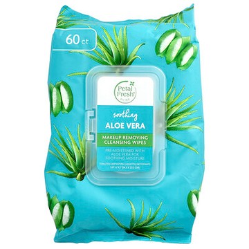 Petal Fresh, 卸妝清潔溼巾，舒緩蘆薈，60 片