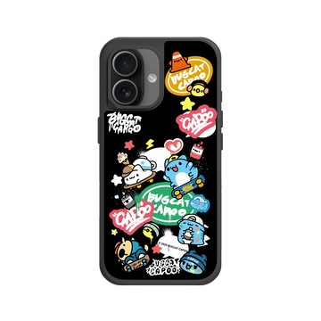 iPhone 17 SolidX 黑 - 貓貓蟲咖波 Bugcat Capoo - 咖波拼貼多角色