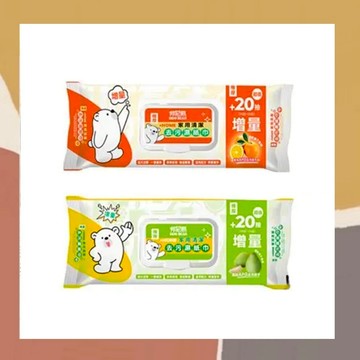 ［so媽］✨知名品牌📦邦尼熊 廚房清潔去污濕紙巾 80抽/包 柚子香 橘子香 珍珠紋 濕紙巾 加大張