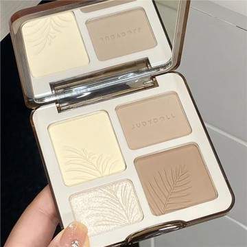 修容入坑盤選它 骨相修容 橘朵高光修容一體盤02樹影盤波影緋影