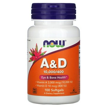 NOW Foods, A&D，100 粒軟凝膠