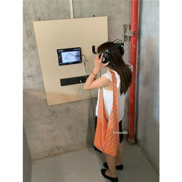 【橘子汽水】百搭點點氛圍感斜挎包包韓系美麗單肩包大容量通勤包