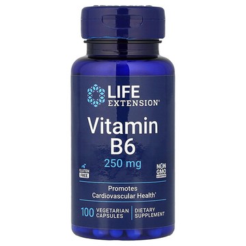 Life Extension, 維生素 B6，250 毫克，100 粒素食膠囊