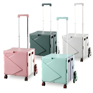 【好玩旅物】三角輪_爬樓梯爬坡專用輪拉桿折疊收納野餐購物推車三角輪_軍綠