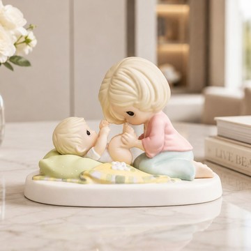 盒裝Precious Moments 媽媽眼中的全世界 母愛親子瓷偶