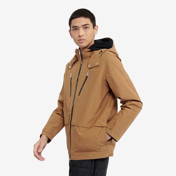 AIGLE 男 GORE-TEX 防水透氣外套｜AG-4A140A159 駝色(男外套 防水透氣外套 Goretex 防風外套)