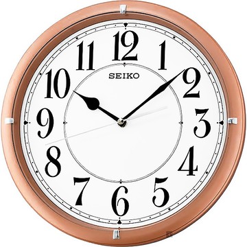 SEIKO 精工 指針式時尚掛鐘 時鐘-粉框 QXA637P