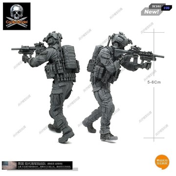 【台灣出貨】✨免運 白膜 1/35現代美軍精英特種部隊 樹脂兵人模型【超精細】YC101 模型製作