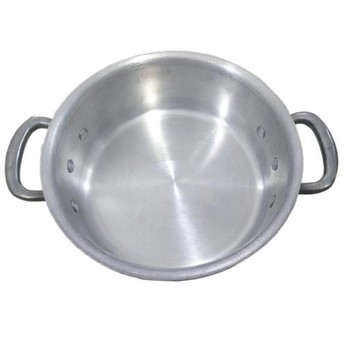 鋁湯桶湯鍋雙耳湯煲圓形桶米桶水桶配蓋復合底適用電磁爐燃氣灶