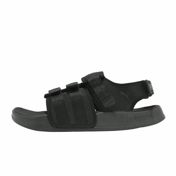 Puma 涼鞋 Leadcat City Sandal 男女鞋 黑 魔鬼氈 寬帶 389079-09