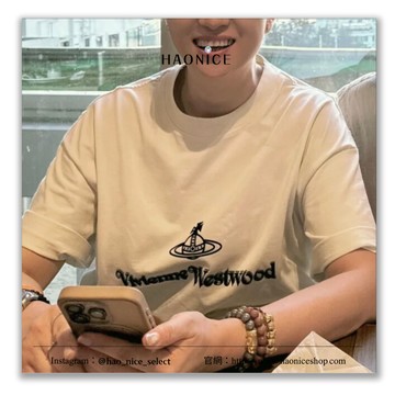【HAO NICE】100%正品 VIVIENNE WESTWOOD 英國精品經典LOGO雙層文字圓領短袖 短T