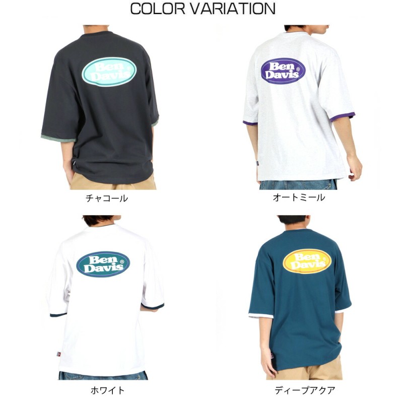 ベンデイビス BEN DAVIS Tシャツ ベンズ オーバル レイヤード ビッグ T