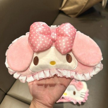 【臺灣-出貨】創意粉色少女ins卡通眼罩花邊蝴蝶結粉KT美樂蒂可愛睡覺睡眠遮光AWR12