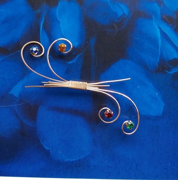 Vintage Jewelry 流線手工 優美  別針  胸針