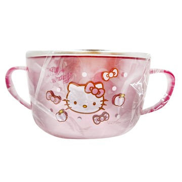 KITTY 不鏽鋼隔熱碗 600mL 顏色隨機  1個