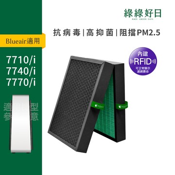 含RFID|適用 Blueair 7700系列 7710i 7740i 7770i 複合式HEPA抗菌濾芯濾網 綠綠好日
