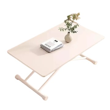 【居家生活Easy Buy】免組裝多功能氣壓式無段升降摺疊桌 90X60CM(餐桌 升降桌)黑武士