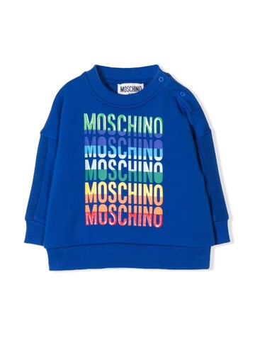 moschino felpa in cotone con logo