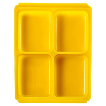 tgm 白金矽膠副食品冷凍儲存分裝盒 適用於微波爐 洗碗機 冰箱  黃色  1個