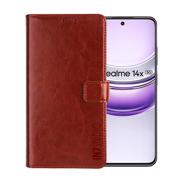 IN7 瘋馬紋 realme 14x 5G (6.67吋) 錢包式 磁扣側掀PU皮套 吊飾孔 手機皮套保護殼