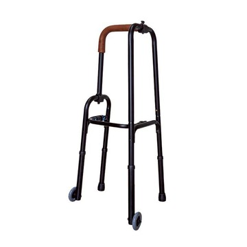 【海夫健康生活館】澐禾醫療用手杖(未滅菌) 悅康品家 伴我行 Stroke Cane 單手助行器 (帶輪特仕黑款)