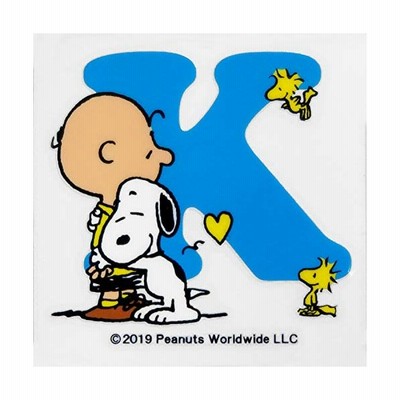 Snoopy スヌーピー イニシャルステッカー アルファベットk Sn221 通販 Lineポイント最大get Line ショッピング