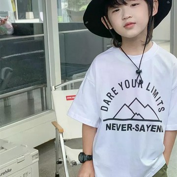 童趣可愛~童裝男童短袖露營風夏季新款兒童半袖帥氣男孩純棉t潮 兒童T恤 男童夏天上衣 短袖T恤 韓版打底衫