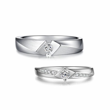 鑽石結婚對戒 幸福幾何