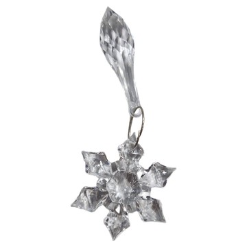 WARM HOUSE DECOR 暖&和家居 聖誕節雪花裝飾 聖誕樹窗戶掛飾 水晶麋鹿聖誕樹 水星雪花花圈 Set 2個  不適用  透明  1組