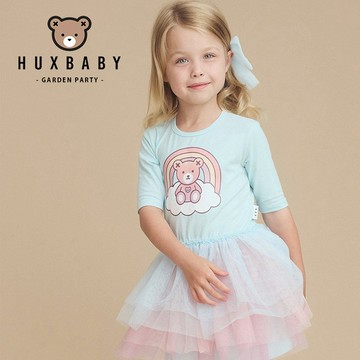 澳洲 Huxbaby 天空藍雲彩小熊仙子洋裝