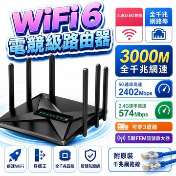 【潮流工坊】WIFI分享器🔥電競路由器 路由器 千兆WiFi6路由器 千兆四核處理器 × 超強信號 × 超穩定連線
