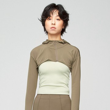 Ultracool-涼感抗UV防曬極短外套(女)-瓦綠