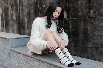 unni熊熊物語羊絨襪羊絨襪 襪子 鞋履襪品 socks 中筒襪