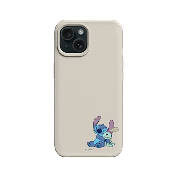 iPhone 15 SolidX 貝殼灰 - 迪士尼-史迪奇 Disney Stitch - 史迪奇 - 迷你史迪奇與Scrump