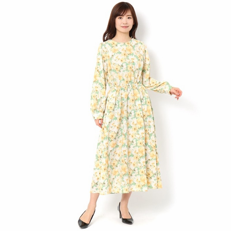 テチチ Te Chichi 大花柄ワンピース Ls 通販 Lineポイント最大get Lineショッピング