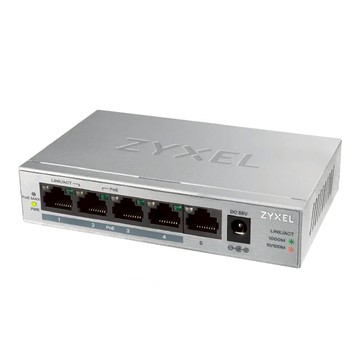 ZYXEL 無網管型5埠Gigabit PoE交換器 GS1005HP 隨插即用 節能省電  1個