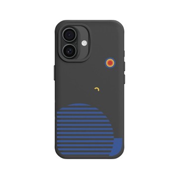 iPhone 16 SolidX 黑 - NASA - Exoplanet K2-18 b & Red Dwarf - Bauhaus Style