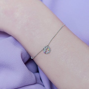 京華鑽石 迪士尼公主系列 10K金 配鑽0.007克拉 魔髮奇緣鑽石手鍊