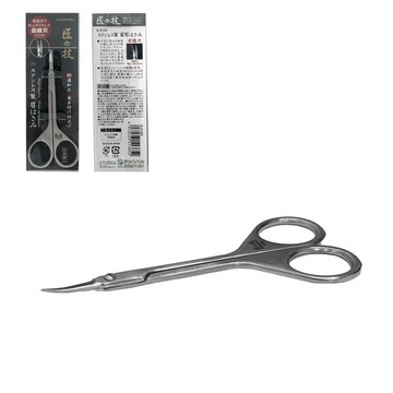 green bell日本匠之技 96mm不銹鋼弧形修眉剪刀(小剪刀 美容剪刀/g-2105)