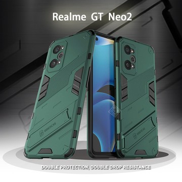 Realme GT Neo2 朋克 鎧甲 磁吸 支架 手機殼 精孔 硬殼 盔甲 防摔殼 保護殼